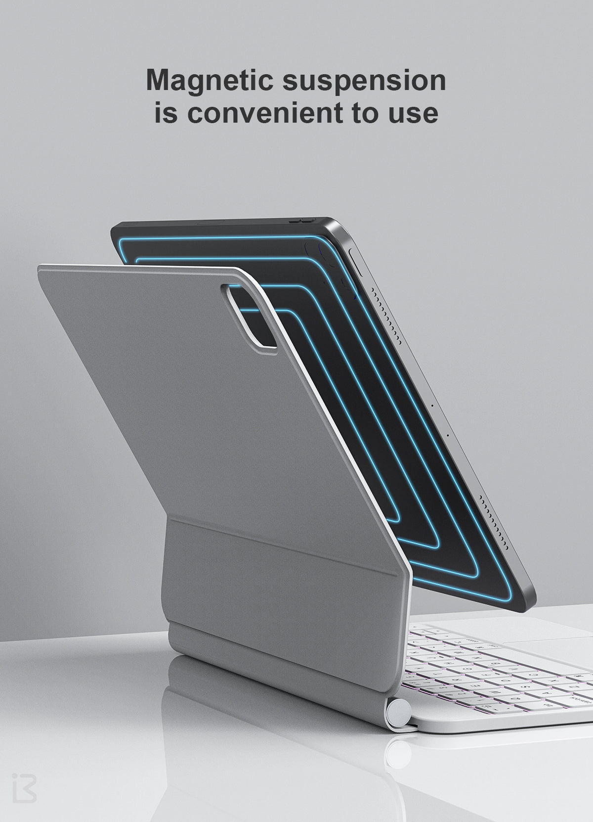 BENWIS ID-MKB For iPad 10.9 (2022) Magnetic Suspension Keyboard Leather Tablet Stand Case