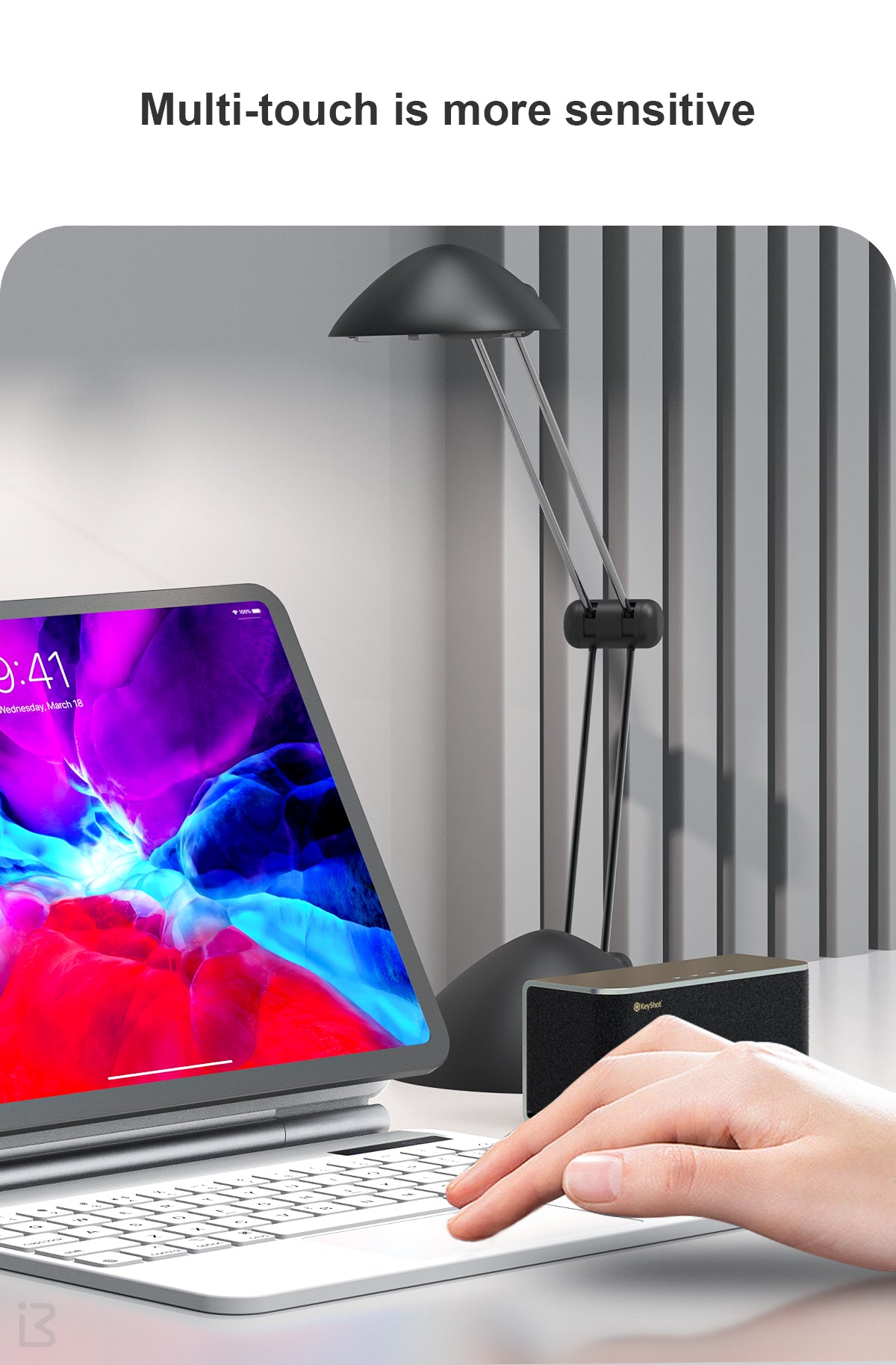 BENWIS ID-MKB For iPad 10.9 (2022) Magnetic Suspension Keyboard Leather Tablet Stand Case