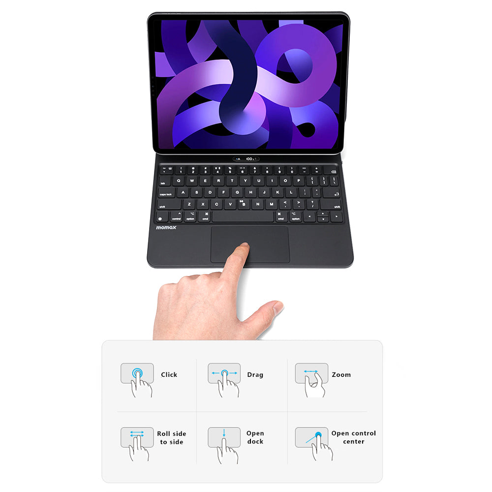 MOMAX MAG LINK Bluetooth Keyboard for iPad Pro 11 / iPad Air 10.9 Series Wireless Magnetic Keyboard