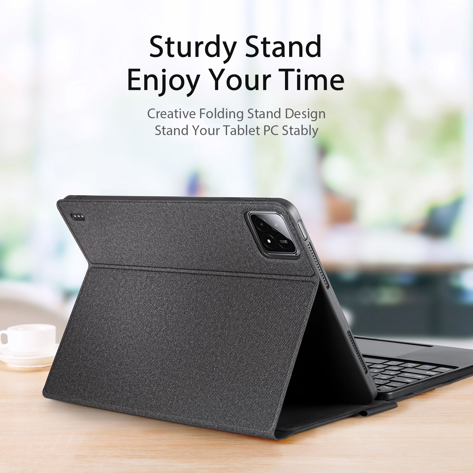 DUX DUCIS For Xiaomi Pad 6S Pro 12.4 Bluetooth Keyboard with PU Leather Tablet Case