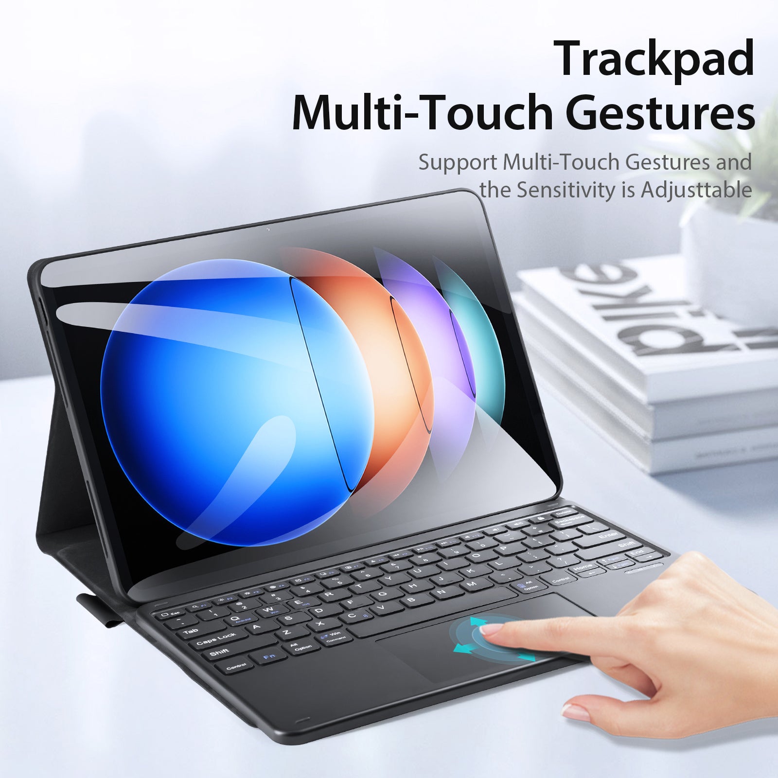 DUX DUCIS For Xiaomi Pad 6S Pro 12.4 Bluetooth Keyboard with PU Leather Tablet Case