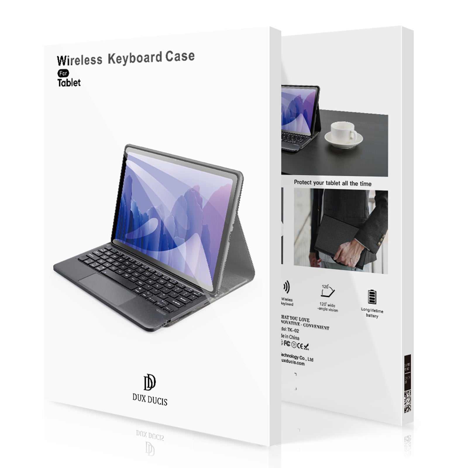 DUX DUCIS For Xiaomi Pad 6S Pro 12.4 Bluetooth Keyboard with PU Leather Tablet Case