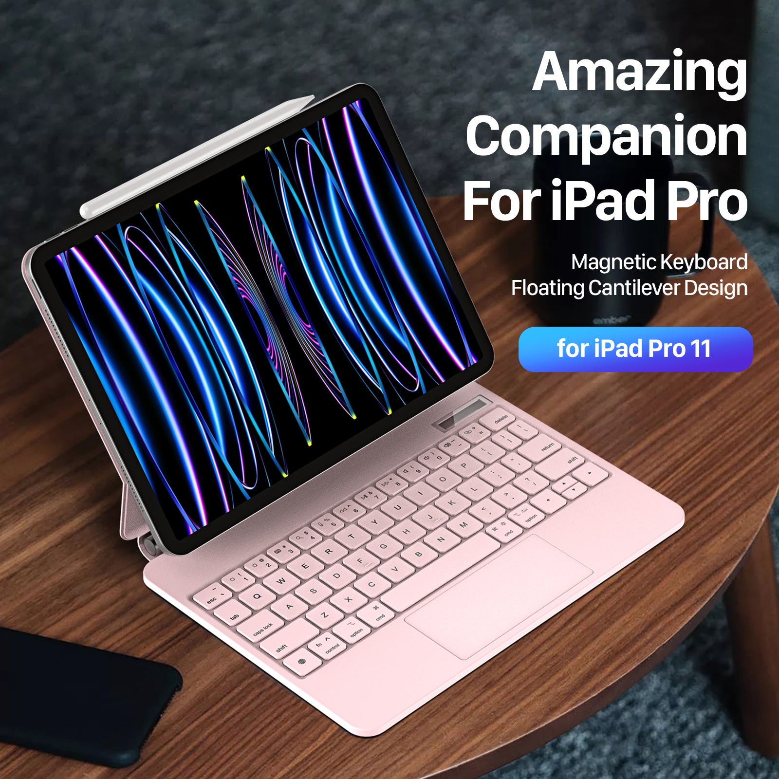 DUX DUCIS For iPad Air (2020) / (2022) / iPad Pro 11 (2018) / (2020) / (2021) / (2022) Leather Tablet Case with Magnetic Keyboard