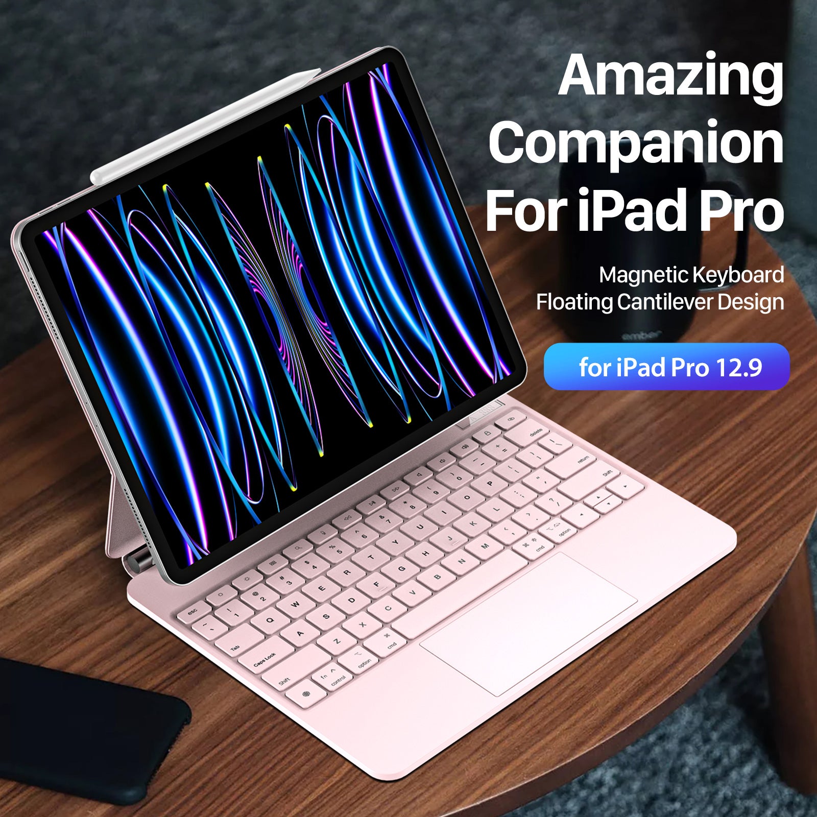 DUX DUCIS For iPad Pro 12.9 (2022) / (2021) / (2020) / (2018) Case Magnetic Bluetooth Keyboard Leather Cover
