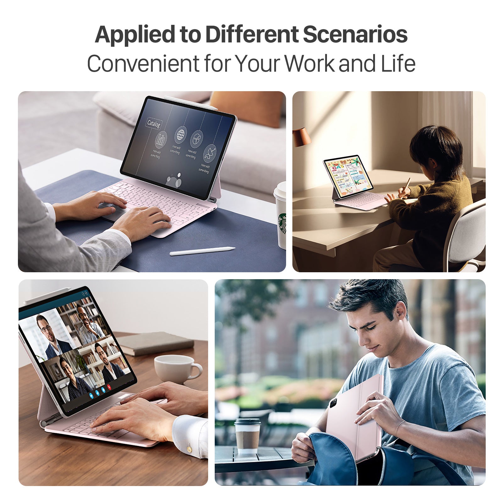 DUX DUCIS For iPad Pro 12.9 (2022) / (2021) / (2020) / (2018) Case Magnetic Bluetooth Keyboard Leather Cover