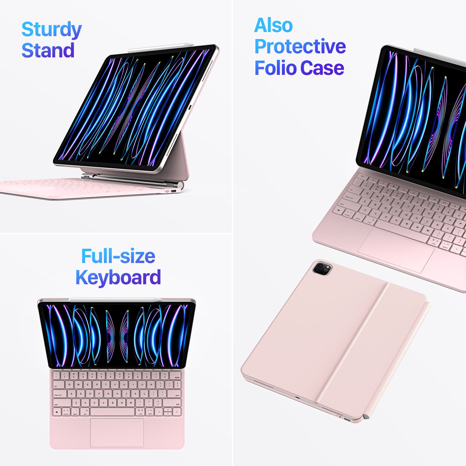DUX DUCIS For iPad Pro 12.9 (2022) / (2021) / (2020) / (2018) Case Magnetic Bluetooth Keyboard Leather Cover