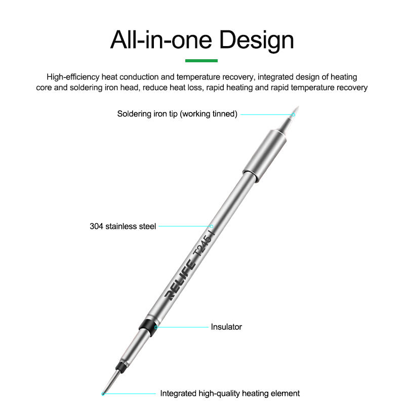 RELIFE RL-T245 Soldering Iron Tip Handle Welding Nozzle Grip Soldering Station
