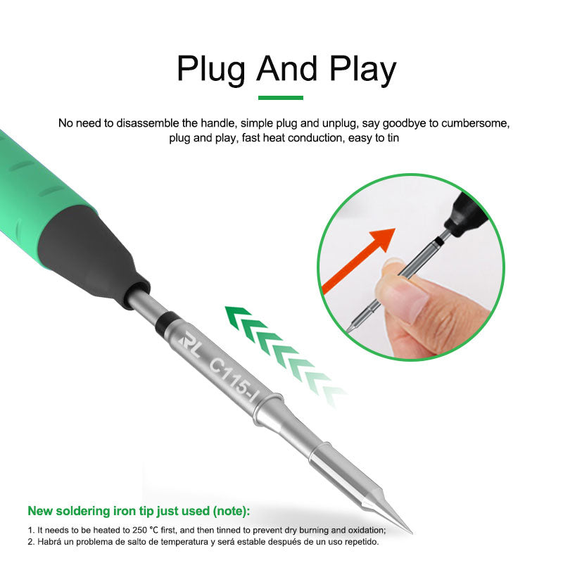 RELIFE RL-C115 Soldering Iron Tip Replacement Head for Phone Motherboard Micro Welding Tool