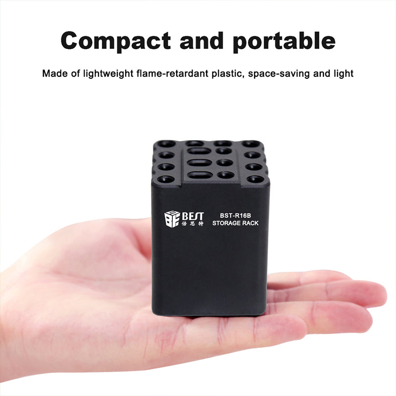 BEST BST-R16B 16-Hole Classified Storage Box Soldering Iron Tips Organizer Phone Repair Tool Holder