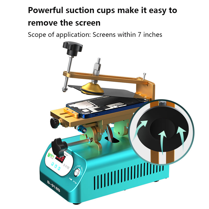 BST-B-918B LCD Screen Separator Machine with Suction Cup Rotary Screen Splitting Machine