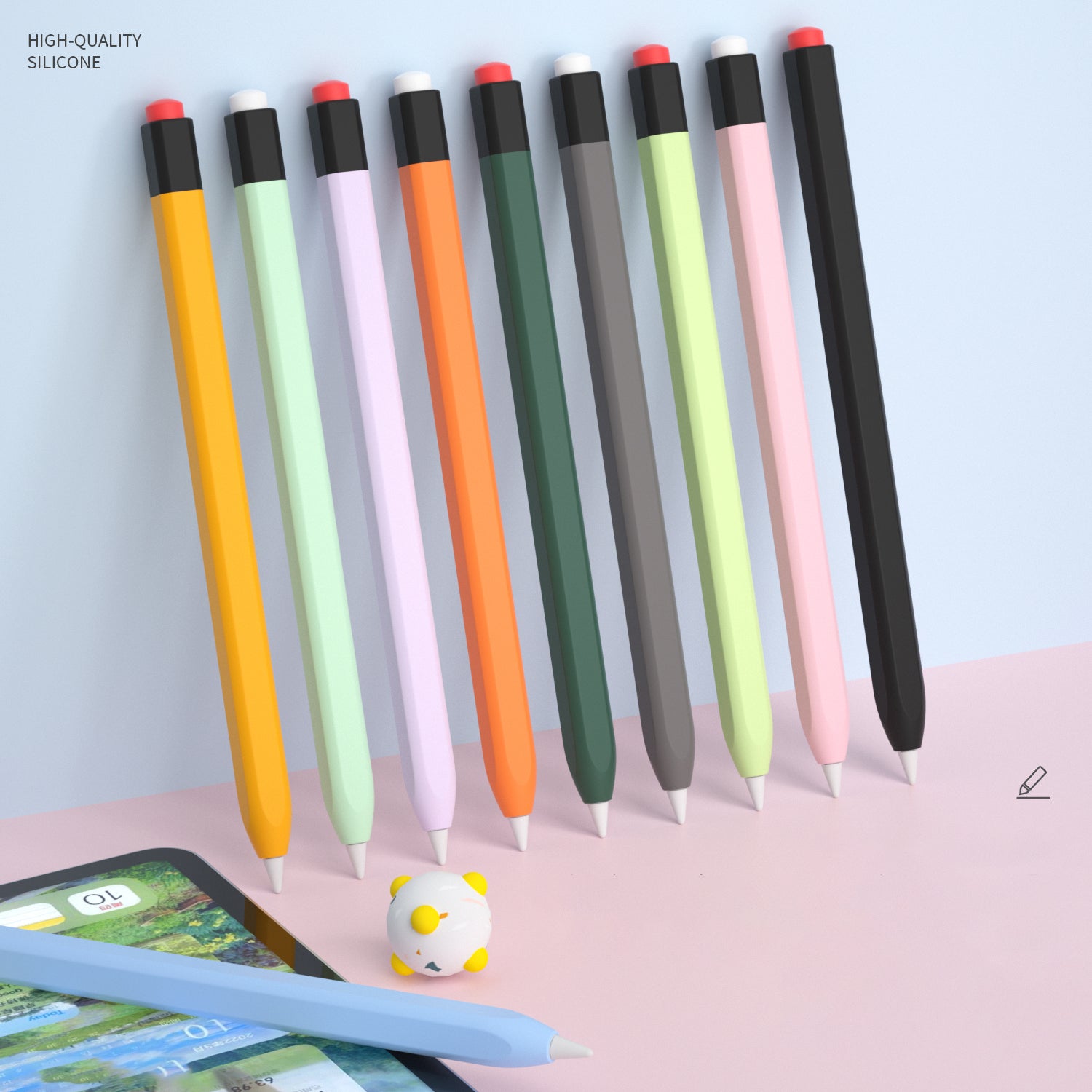 For Apple Pencil (1st Generation) Protective Sleeve Scratch-proof Silicone Stylus Pen Cover