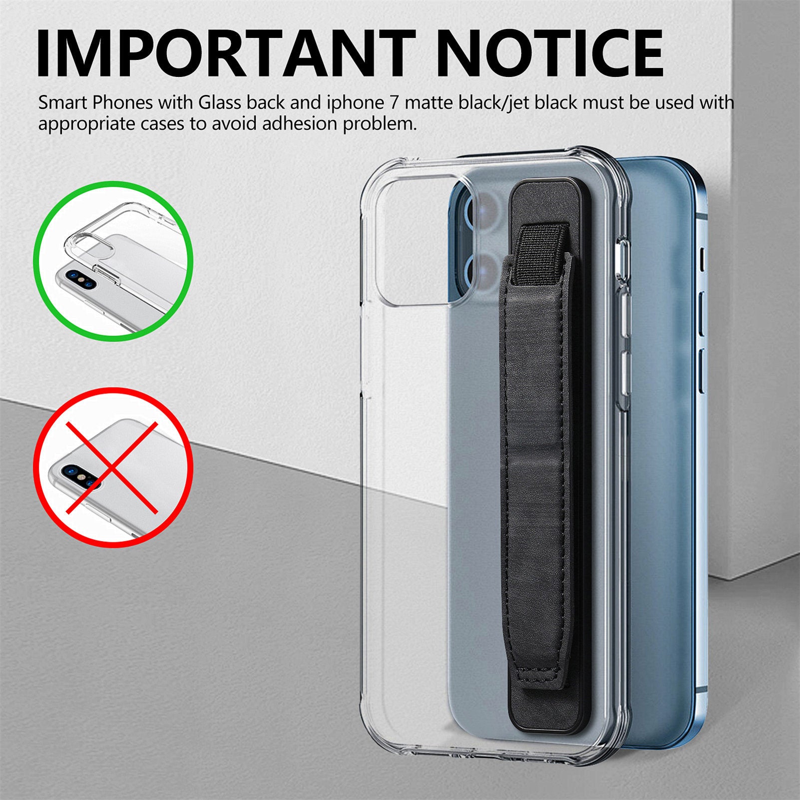 SP-03 Phone Finger Grip Holder with Kickstand Function Self-Adhesive Wristband