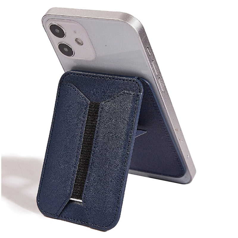 MRC058 Cell Phone Folding Magnetic Kickstand with Card Holder, Elastic A-Model