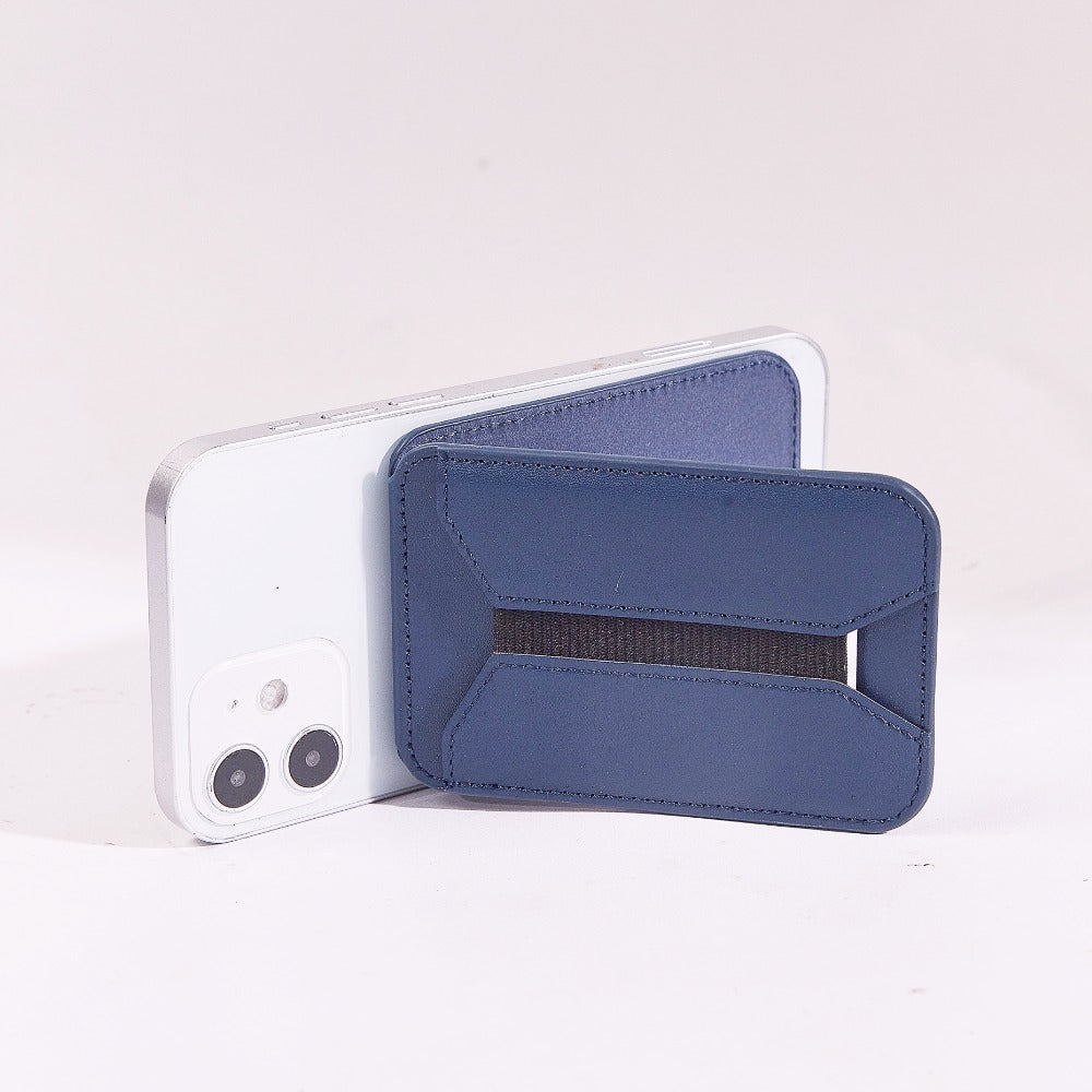 MRC058 Cell Phone Folding Magnetic Kickstand with Card Holder, Elastic A-Model
