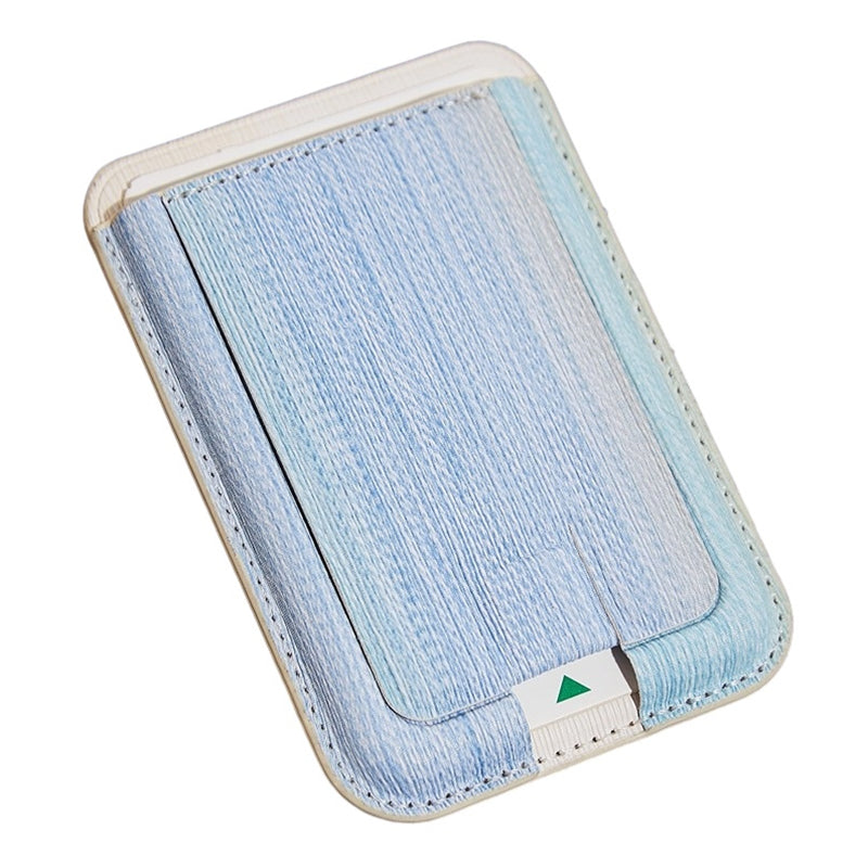 MRC048 Textured Folding Magnetic Kickstand for Smartphone Back Holder with Card Slot