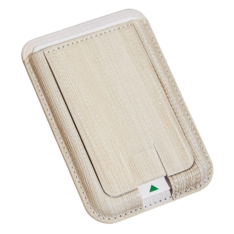MRC048 Textured Folding Magnetic Kickstand for Smartphone Back Holder with Card Slot