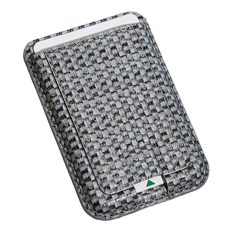 MRC048 Textured Folding Magnetic Kickstand for Smartphone Back Holder with Card Slot