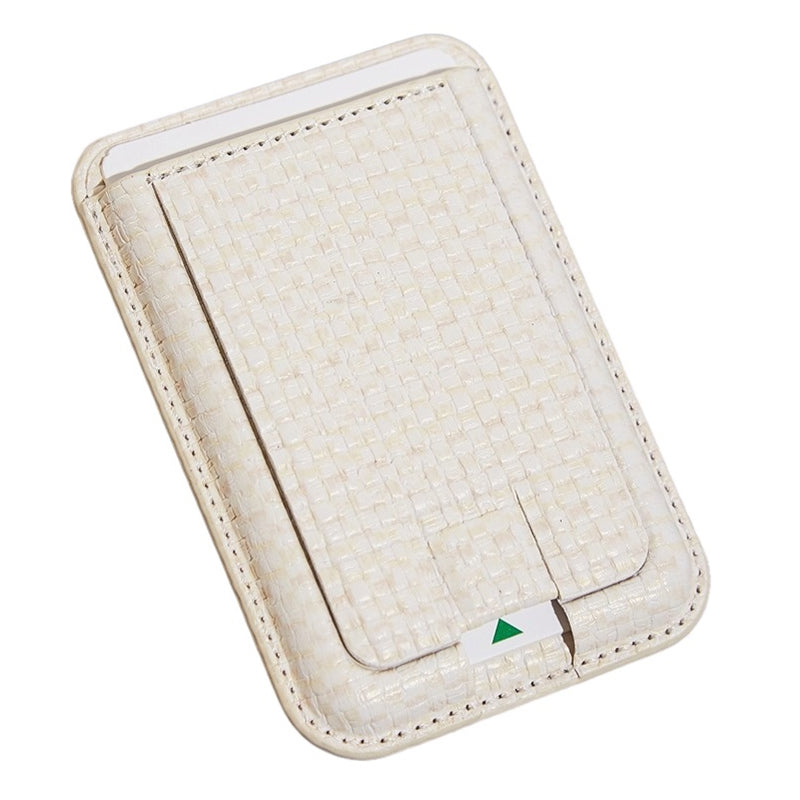 MRC048 Textured Folding Magnetic Kickstand for Smartphone Back Holder with Card Slot
