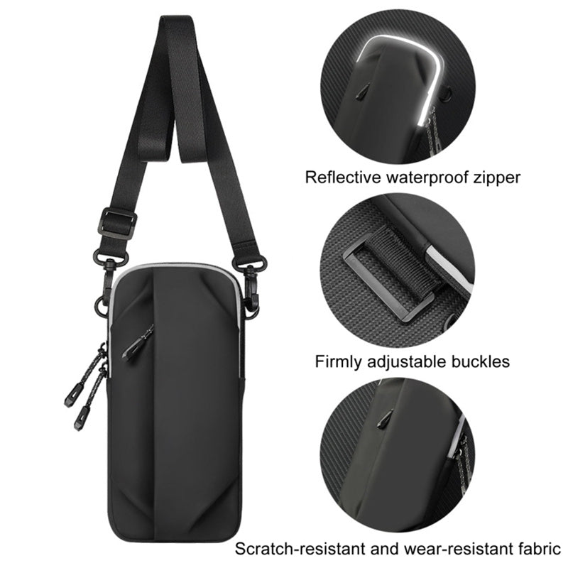 Outdoor Sports Fitness Armband Pouch Men Women Mobile Phone Arm Bag with Shoulder Strap