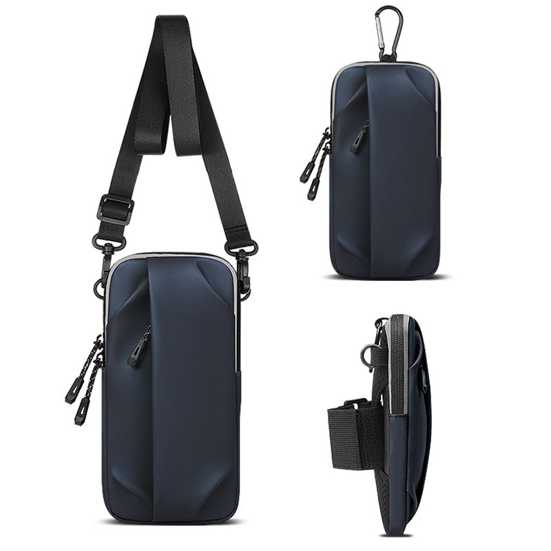 Outdoor Sports Fitness Armband Pouch Men Women Mobile Phone Arm Bag with Shoulder Strap