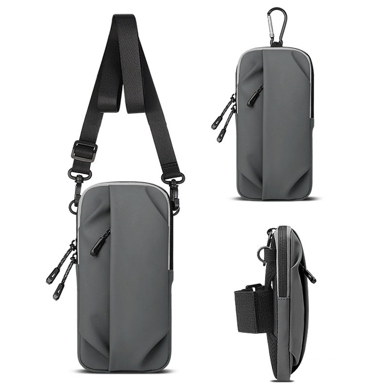 Outdoor Sports Fitness Armband Pouch Men Women Mobile Phone Arm Bag with Shoulder Strap
