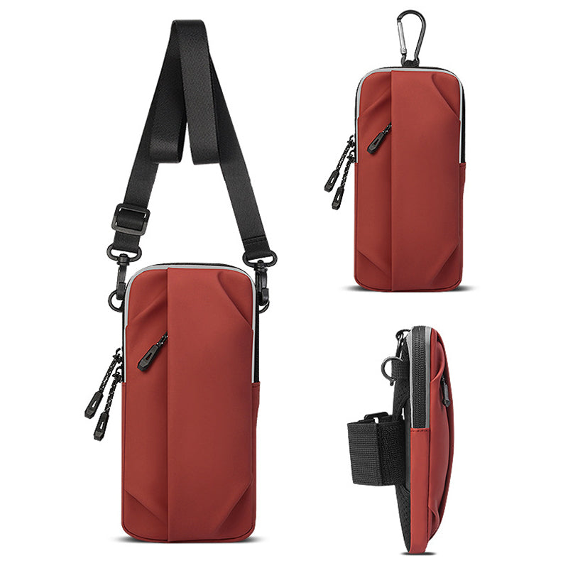 Outdoor Sports Fitness Armband Pouch Men Women Mobile Phone Arm Bag with Shoulder Strap