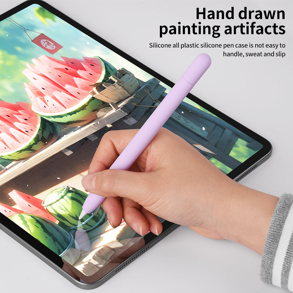 For Apple Pencil (USB-C) Silicone Sleeve Anti-Drop Stylus Pencil Protective Case with Tip Cap