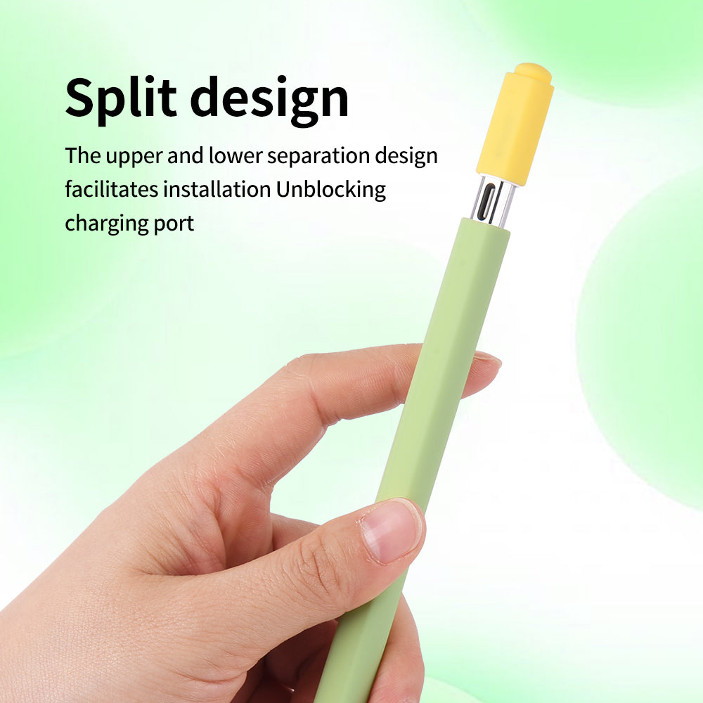 For Apple Pencil (USB-C) Silicone Sleeve with 2 Tip Caps, Drop-Proof Stylus Protective Case