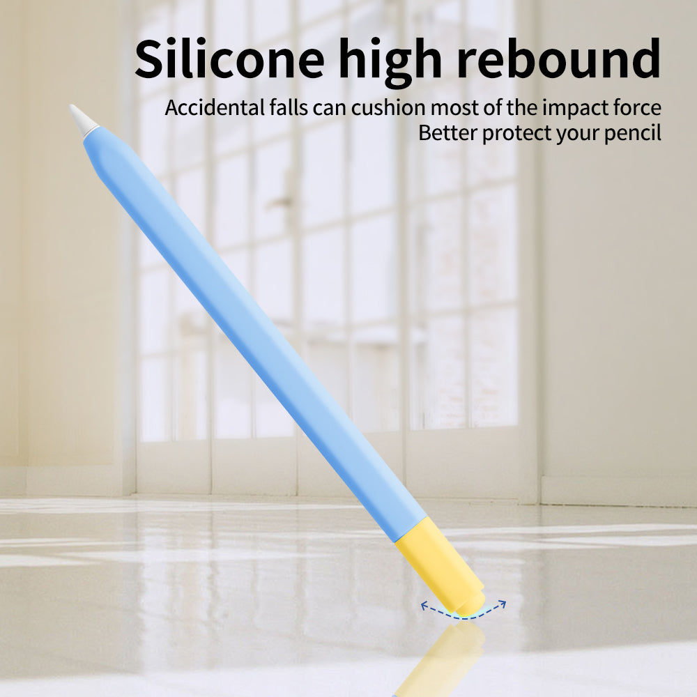 For Apple Pencil (USB-C) Silicone Sleeve with 2 Tip Caps, Drop-Proof Stylus Protective Case