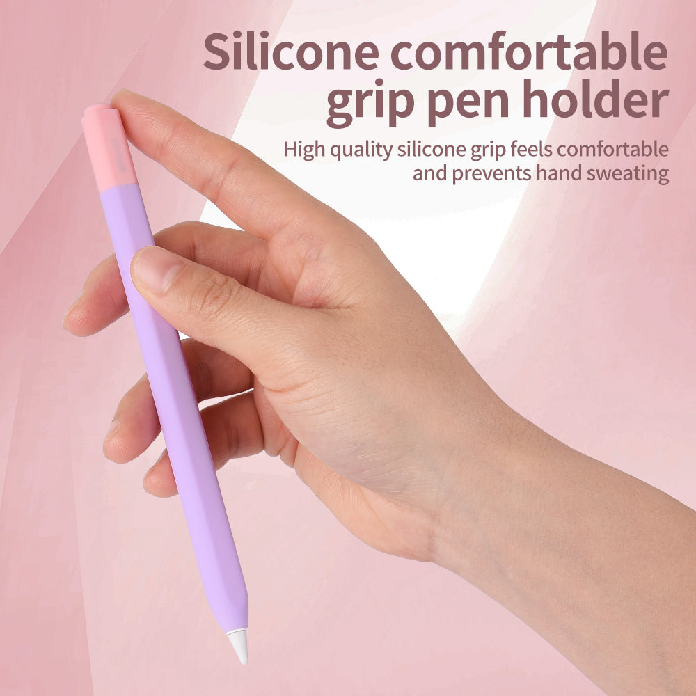 For Apple Pencil (USB-C) Silicone Sleeve with 2 Tip Caps, Drop-Proof Stylus Protective Case
