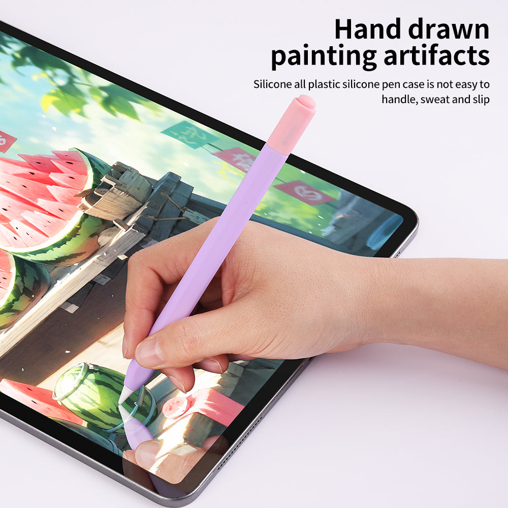 For Apple Pencil (USB-C) Silicone Sleeve with 2 Tip Caps, Drop-Proof Stylus Protective Case