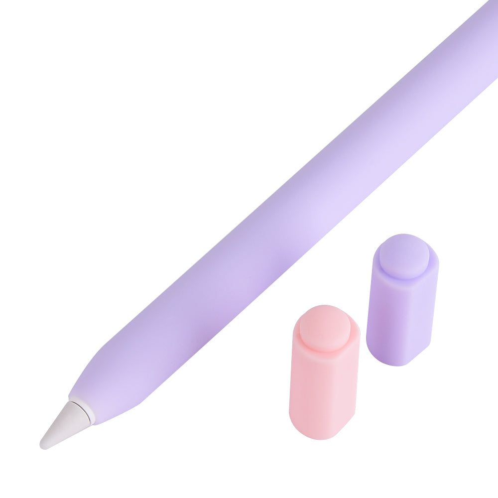 For Apple Pencil (USB-C) Silicone Sleeve with 2 Tip Caps, Drop-Proof Stylus Protective Case