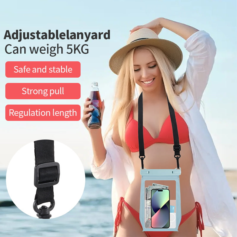 8.2-inch Phone Bag IPX8 Waterproof 30m Underwater Touch Screen Phone Case with Lanyard