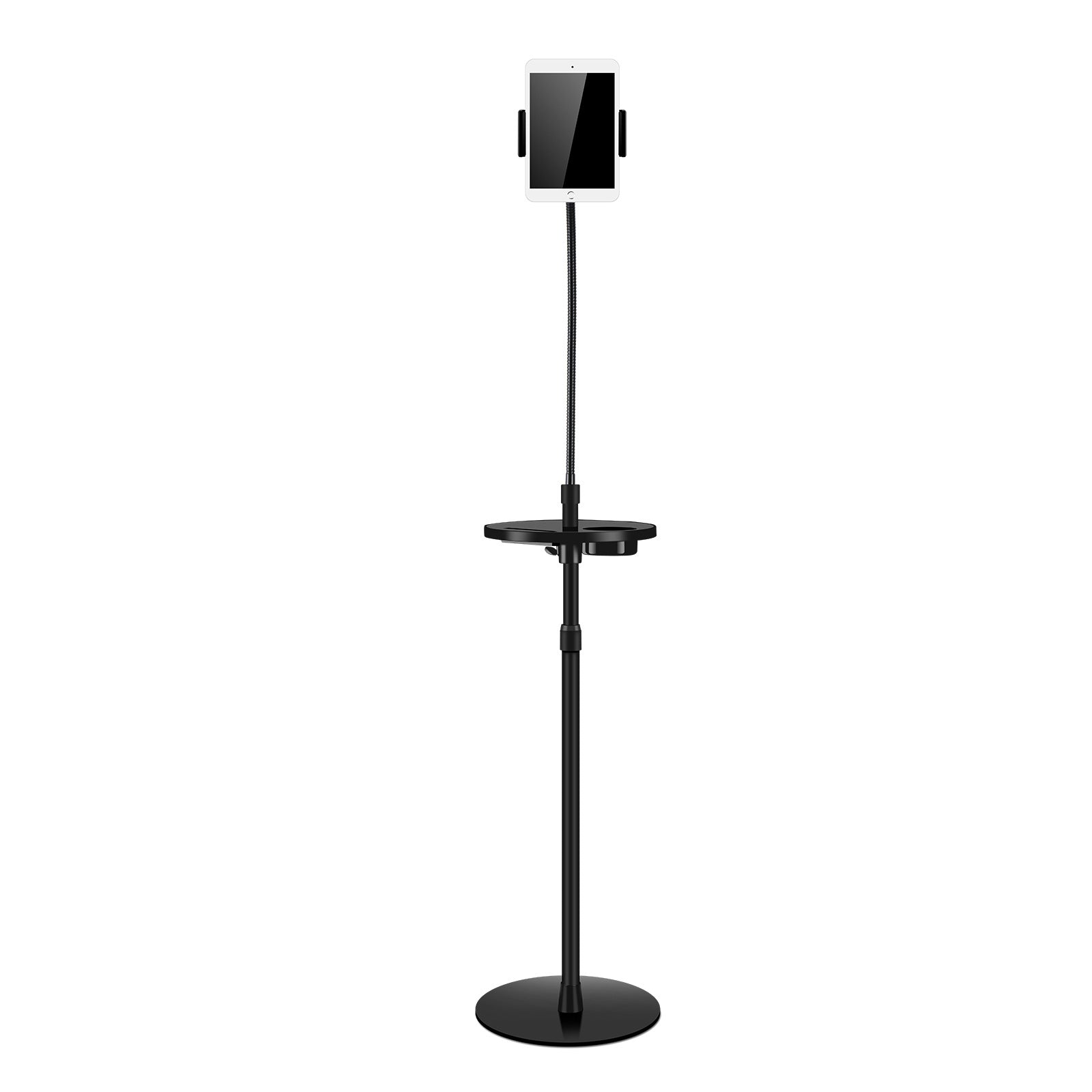 UP-9ST Phone Tablet Holder for iPhone 16 / 16 Ultra / 16 Pro / 16 Pro Max Floor Stand Aluminum Alloy+ABS Angle Adjustable Lazy Phone Bracket