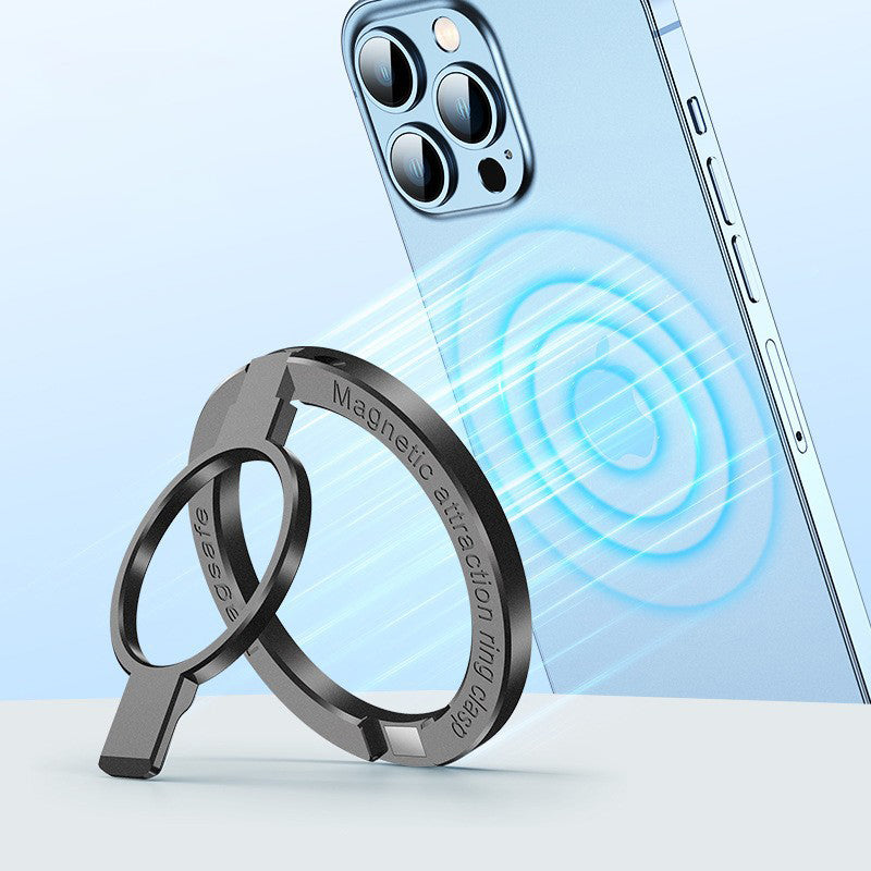 Foldable Magnetic Kickstand Zinc Alloy Phone Finger Ring Holder Stand