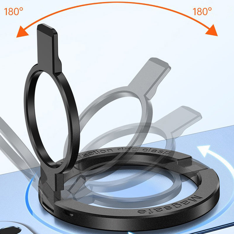 Foldable Magnetic Kickstand Zinc Alloy Phone Finger Ring Holder Stand