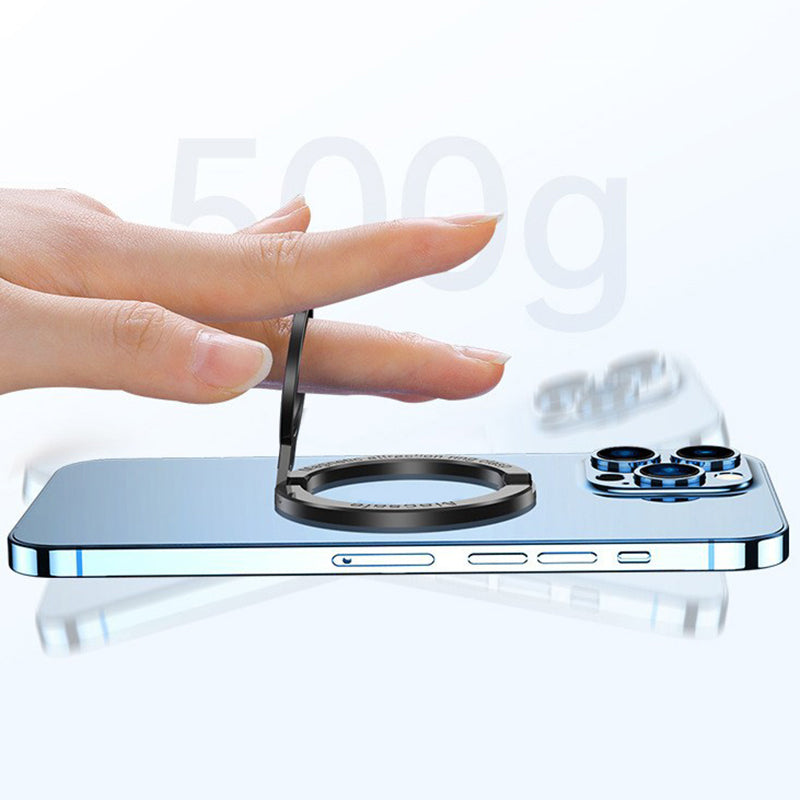 Foldable Magnetic Kickstand Zinc Alloy Phone Finger Ring Holder Stand