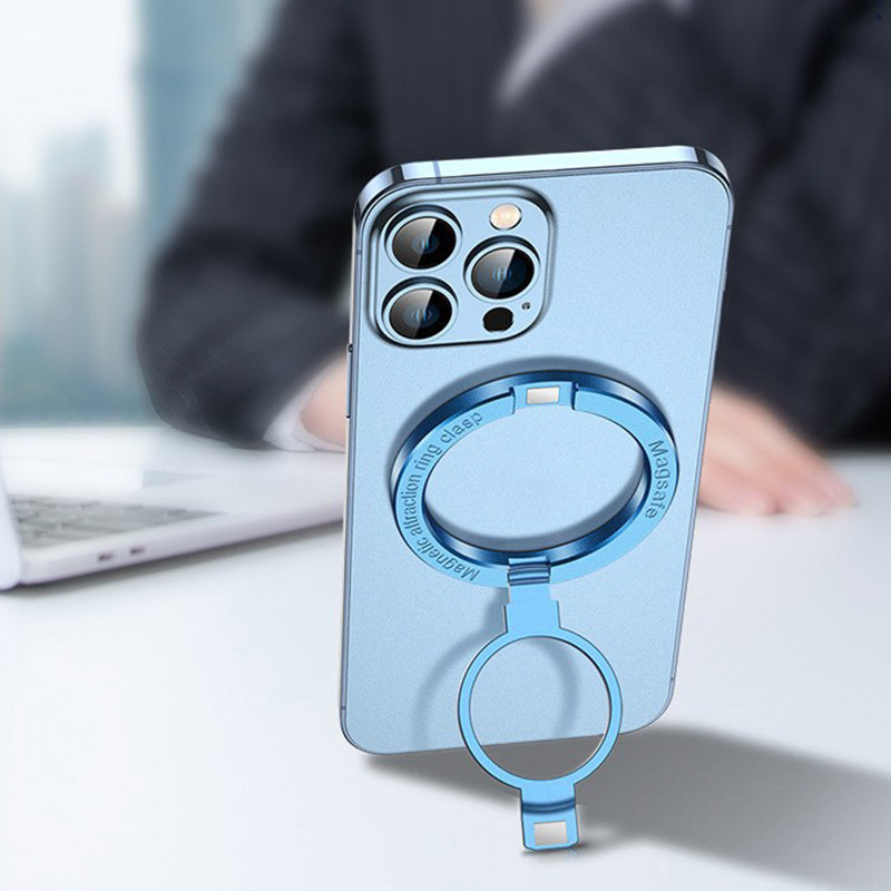 Foldable Magnetic Kickstand Zinc Alloy Phone Finger Ring Holder Stand