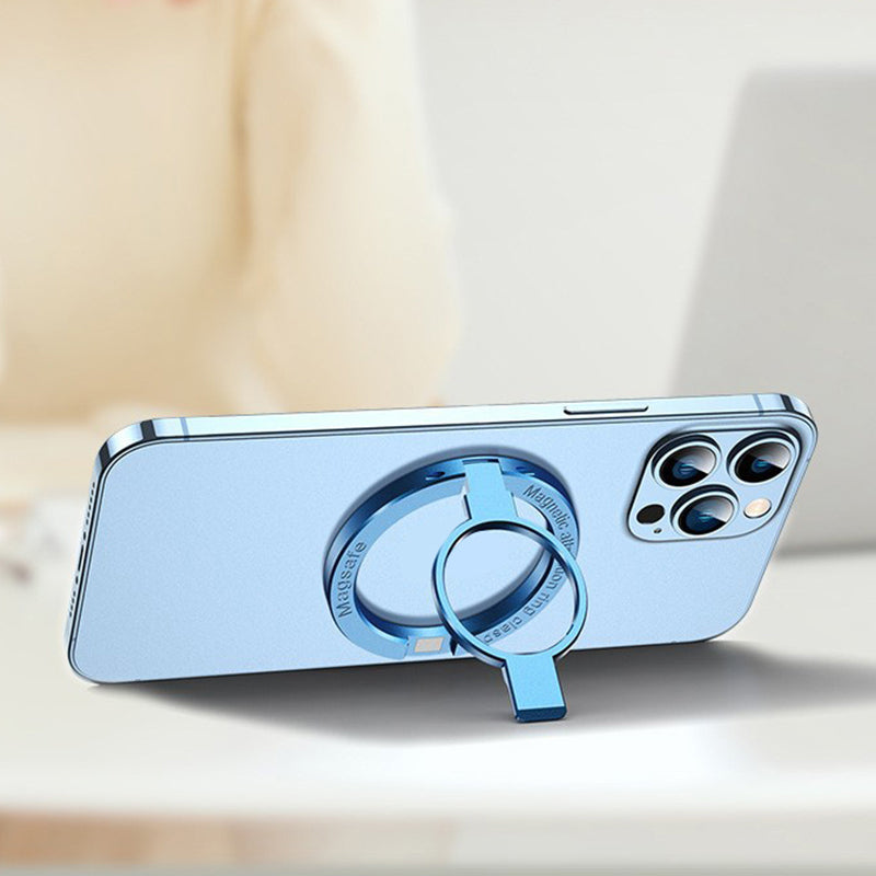 Foldable Magnetic Kickstand Zinc Alloy Phone Finger Ring Holder Stand