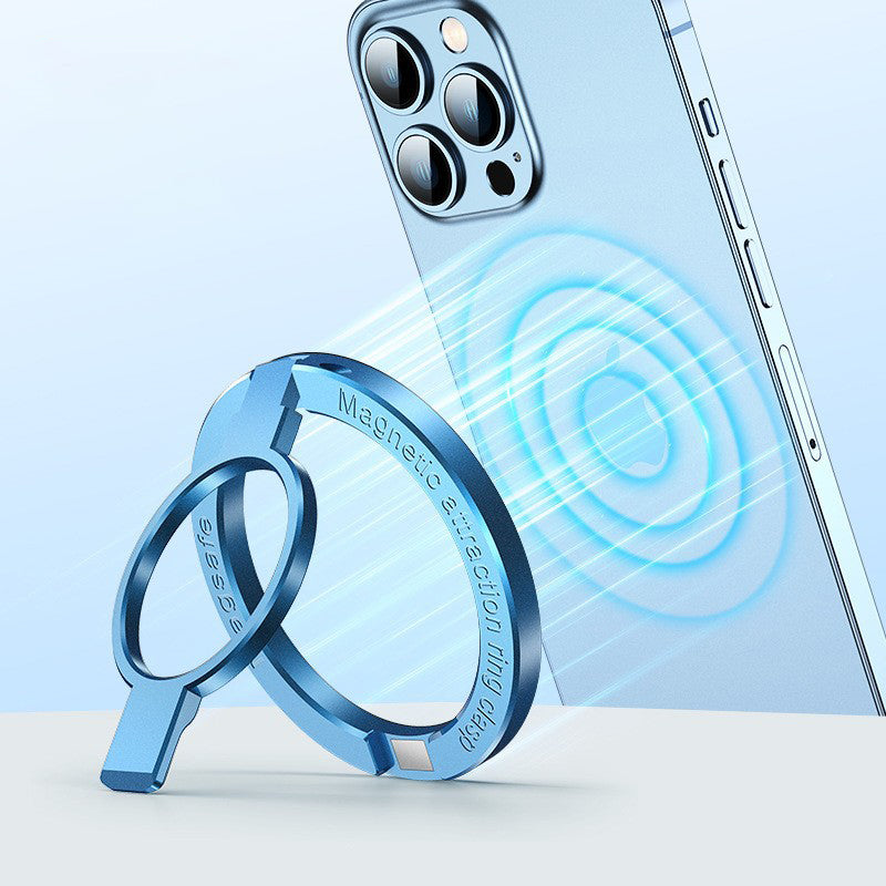 Foldable Magnetic Kickstand Zinc Alloy Phone Finger Ring Holder Stand