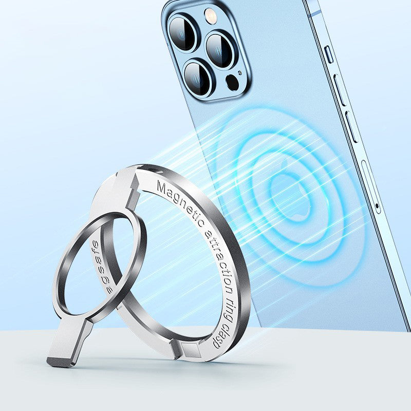 Foldable Magnetic Kickstand Zinc Alloy Phone Finger Ring Holder Stand