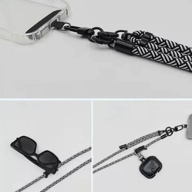 7mm Phone Lanyard Adjustable Nylon Neck Strap with Tether Tab