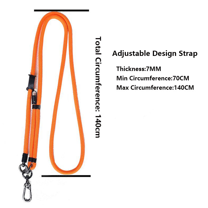 7mm Phone Lanyard Adjustable Nylon Neck Strap with Tether Tab