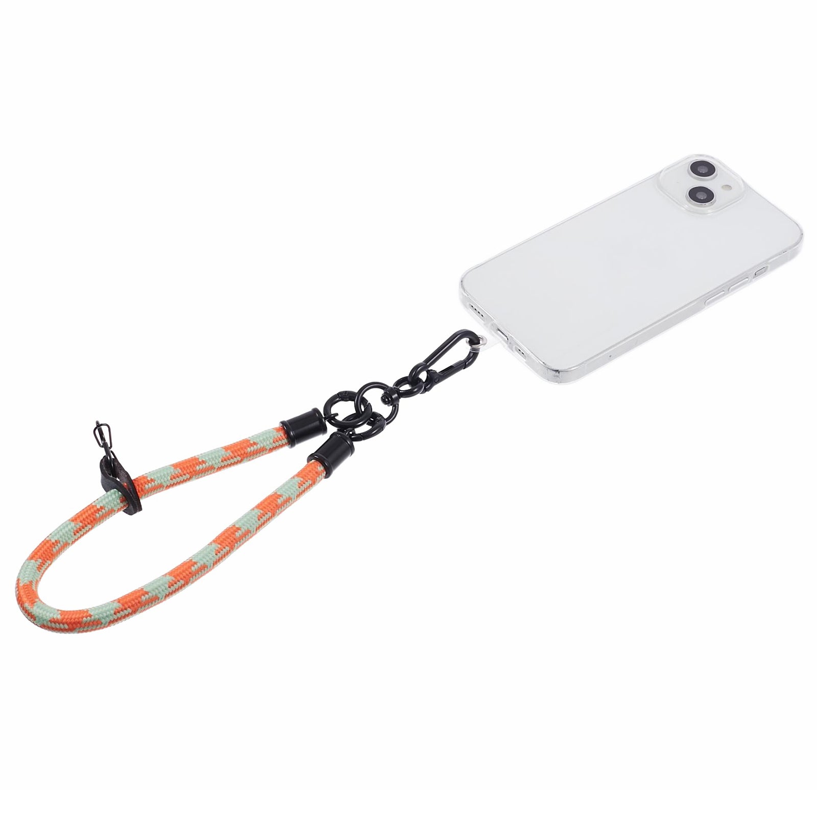 8mm 30cm Phone Wrist Strap Dual Color Short Lanyard with Patch for Camera ID Badge Keys