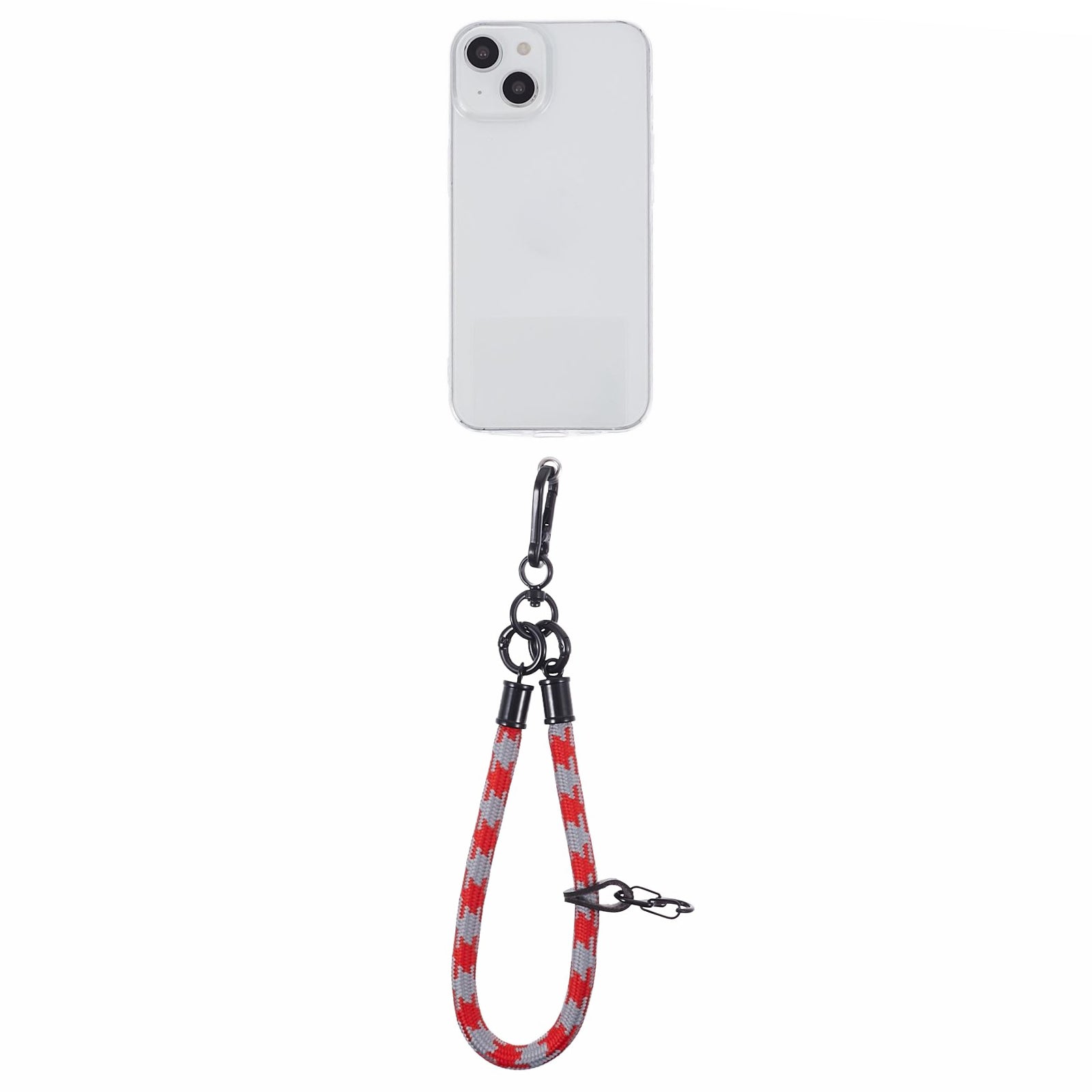 8mm 30cm Phone Wrist Strap Dual Color Short Lanyard with Patch for Camera ID Badge Keys