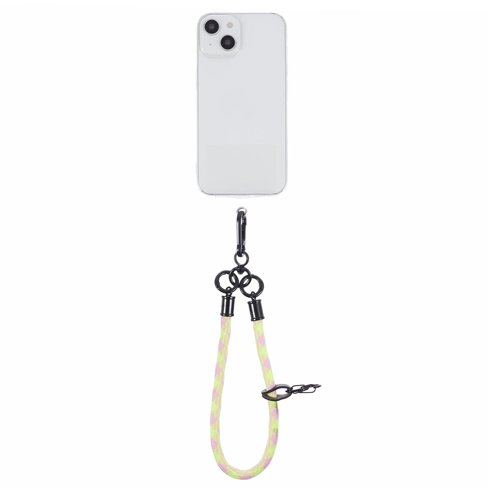 8mm 30cm Phone Wrist Strap Dual Color Short Lanyard with Patch for Camera ID Badge Keys