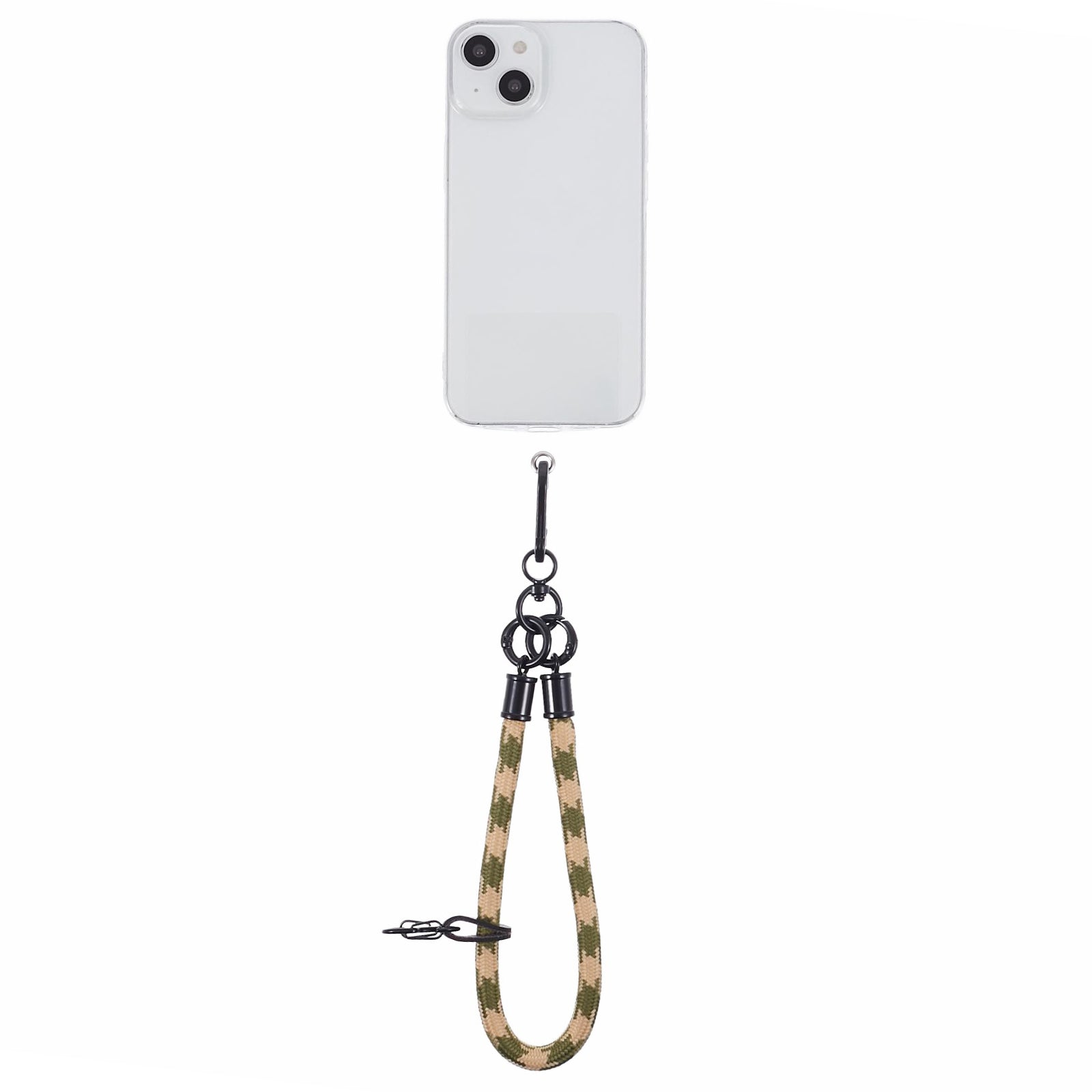 8mm 30cm Phone Wrist Strap Dual Color Short Lanyard with Patch for Camera ID Badge Keys