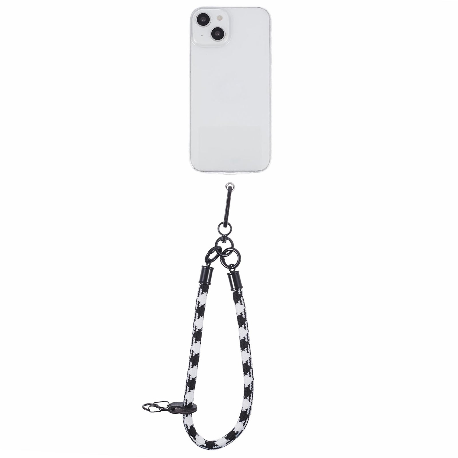 8mm 30cm Phone Wrist Strap Dual Color Short Lanyard with Patch for Camera ID Badge Keys