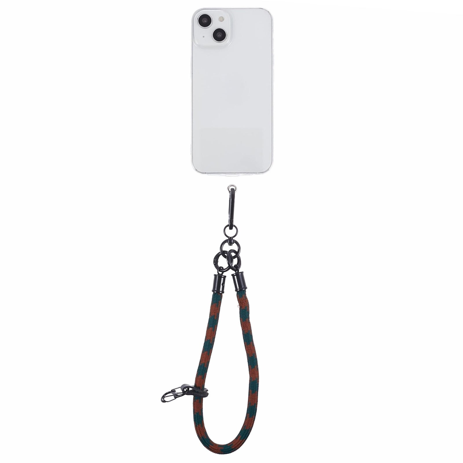 8mm 30cm Phone Wrist Strap Dual Color Short Lanyard with Patch for Camera ID Badge Keys