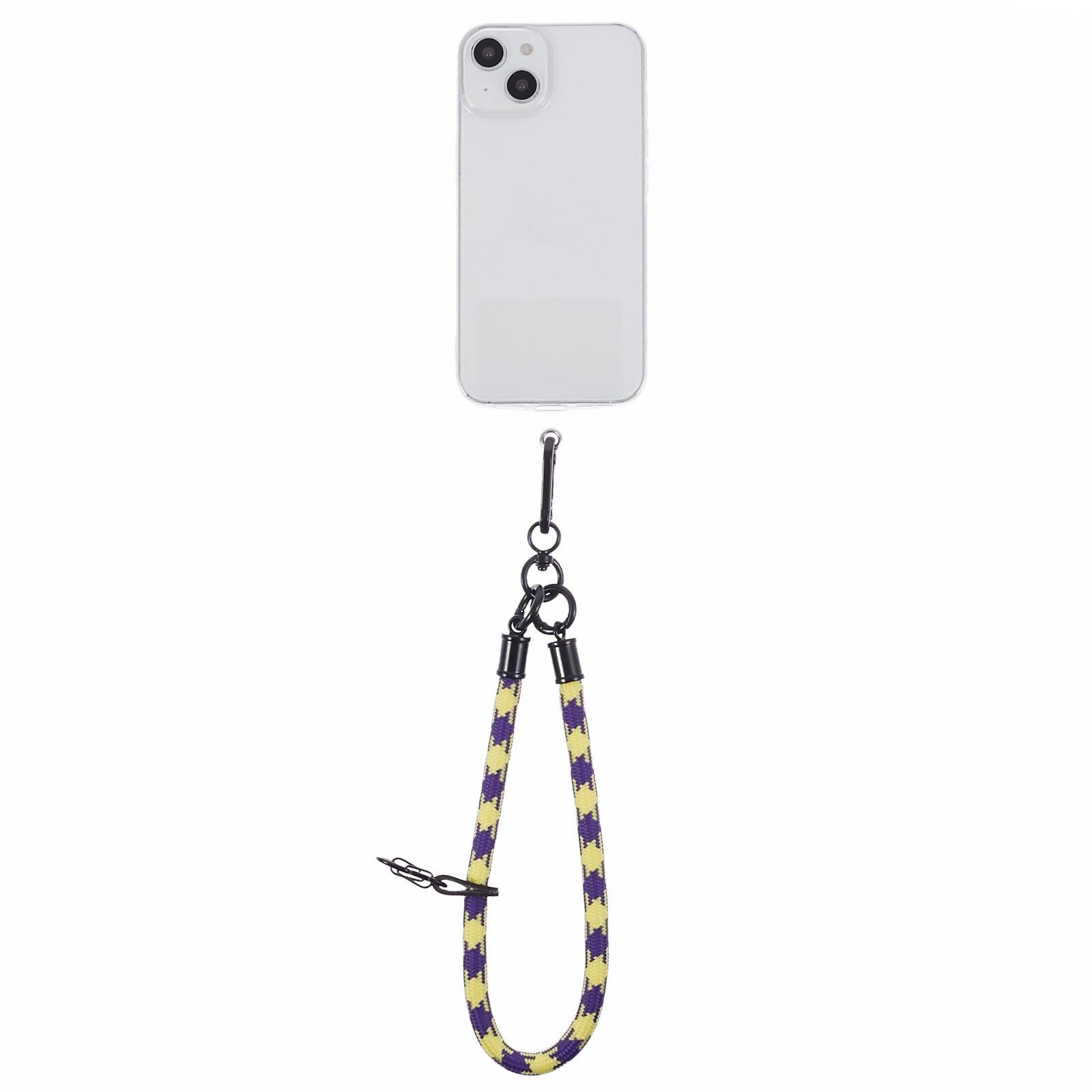 8mm 30cm Phone Wrist Strap Dual Color Short Lanyard with Patch for Camera ID Badge Keys